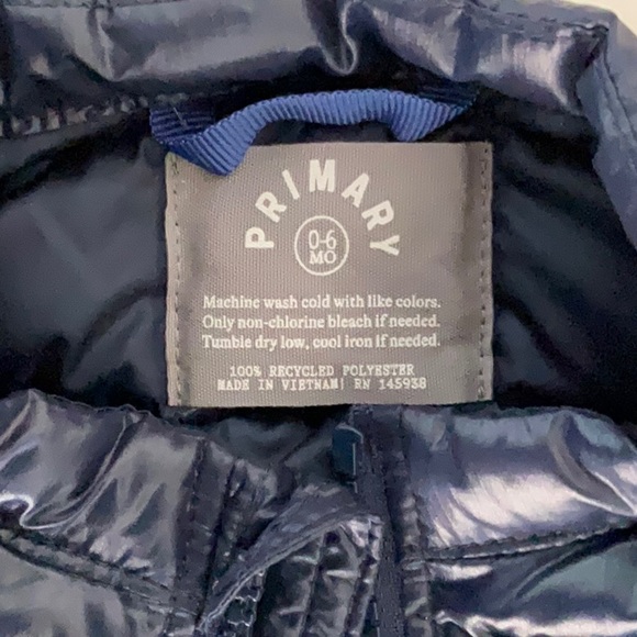 PRIMARY vest and sweatsuit combo! Up to 6 mo. - Picture 3 of 7